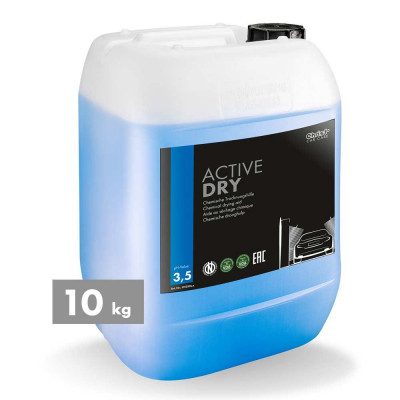 active dry chemical drying aid for rollover car washes