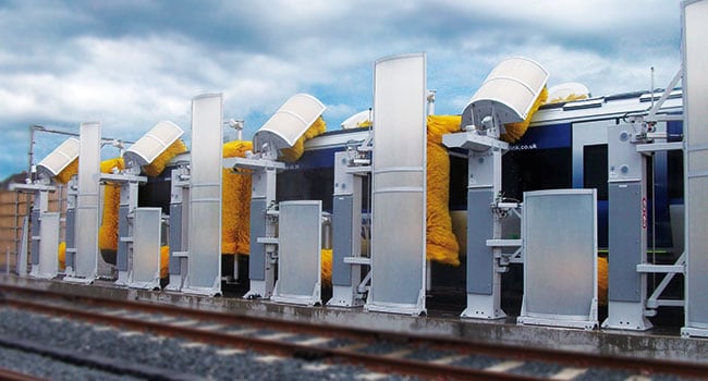 stacionární speciální mycí systém pro vlaky